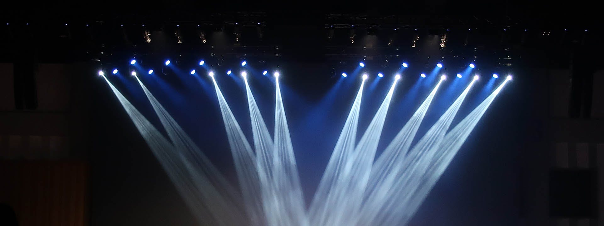 concert on stage and lighting